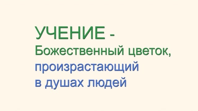 Учение - Божественный Цветок, произрастающий в душах людей.